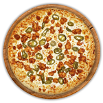Salami, Pepperoni & Jalapeno Pizza  10" 